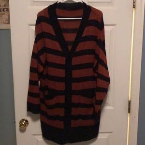 lularoe lucille button up striped cardigan